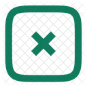 Quadrat Kreuz Entfernen Abbrechen Symbol