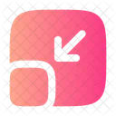 Quadrat Minimieren Symbol