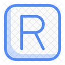 Quadratischer Buchstabe R Buchstabe Text Symbol