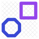 Quadrat und Achteck  Symbol