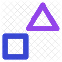 Quadrat und Dreieck  Symbol