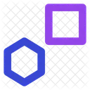 Quadrat und Polygon  Symbol