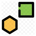 Quadrat und Polygon  Symbol