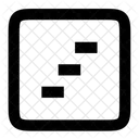 Quadratische Treppen Menu Symbol