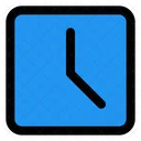 Quadratische Uhr Symbol