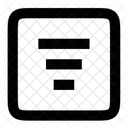 Quadratisches Erdbeermenu Symbol