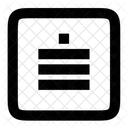 Quadratkuchen Menu Symbol