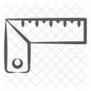 Quadratisches Lineal Messwerkzeug Architektenlineal Symbol