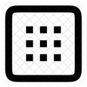 Quadratisches Sussigkeitenmenu Symbol
