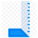 Quadratisches Lineal Messwerkzeug Architektenlineal Symbol