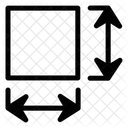 Quadrat Dimension Pfeile Symbol