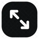 Quadratpfeil Erweitern L Fullen Abgerundet Symbol