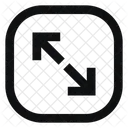 Quadratpfeil Erweitern L Linie Scharf Symbol