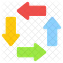 Multidirektionale Pfeile Pfeile Richtungspfeile Symbol