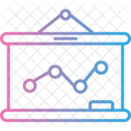 Gráfico de quadro branco  Ícone