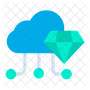 Cloud Diamant Online Speicher Symbol