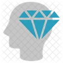 Qualitatsdenken Gehirn Diamant Symbol