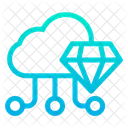 Cloud Diamant Stockage En Ligne Icon