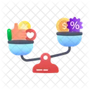 Quality Balance Budget Friendly Comparatively Icon