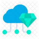 Cloud Diamond Online Storage Icon