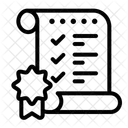 Quality Scroll Checkmarks Icon