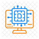 Quantencomputing Chip Quantencomputer Symbol