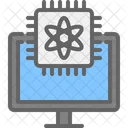 Quantum Computing Computer Futuristic Icon