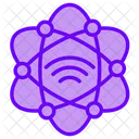 Quantum Internet Science Atom Icon