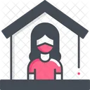 Quarantane Quarantanehaus Zuhause Symbol