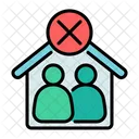 Nein Quarantane Zuhause Symbol