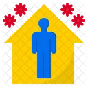 Quarantäne-Zuhause  Symbol