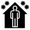 Quarantäne-Zuhause  Symbol