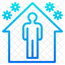 Quarantine Home Covid Icon