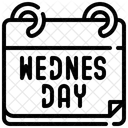 Calendario De Quarta Feira Lembrete Mes Ícone