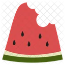 Quarter Bite Watermelon Fruit Icon