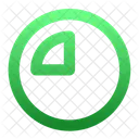 Quarter Moon Chart Icon