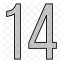 Numeros 14 Dias Ícone