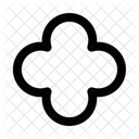 Quatrefoil Shape Geometry Icon