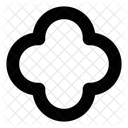 Quatrefoil Geometry Shape Icon