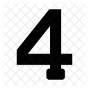 Quatro Numero Digito Ícone