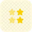 Quatro Estrelas Estrela Favorito Icon