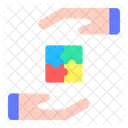 Quebra Cabeca Trabalho Em Equipe Sinergia Icon