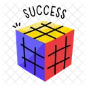 Sucesso Quebra Cabeca Resolvido Cubo De Rubik Ícone