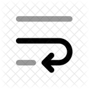 Quebra De Texto Texto Quebra Ícone