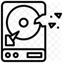 Quebrar Disco Rigido Quebrar HDD Unidade De Disco Rigido Ícone