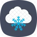 Neve Nublado Clima Ícone