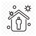Coronavirus Quedarse En Casa Virus Icono