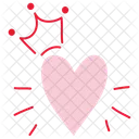 Queen Heart Pink Valentine Icon