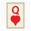 Queen Of Hearts Poker Card Casino Icon