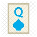 Queen Of Spades Poker Card Casino Icon